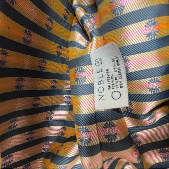 Noble 31 Faux Fur Navy Blue Bomber Sparkle Trim Pink Res Jacket Eras Outfit XS - Picture 9 of 9